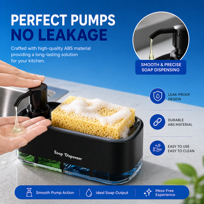2-in-1 Soap Dispenser with Sponge Holder