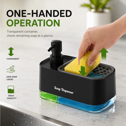 2-in-1 Soap Dispenser with Sponge Holder
